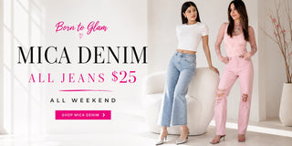 Mica Denim jeans all $25 all weekend desktop promotion