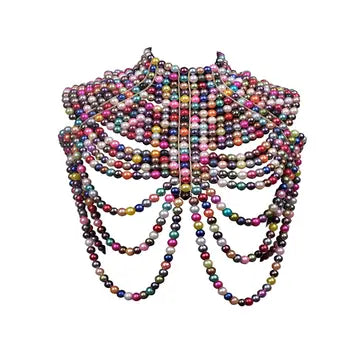 Multicolor Pearl Body Chain - Born To Glam