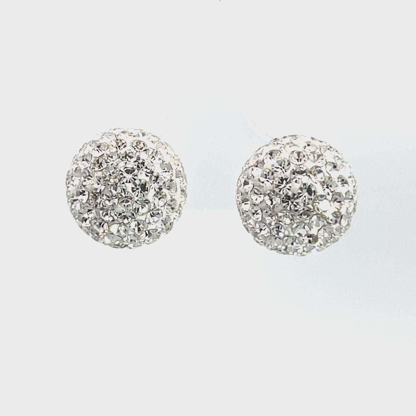 Load and play video in Gallery viewer, White Crystal Stud Earring
