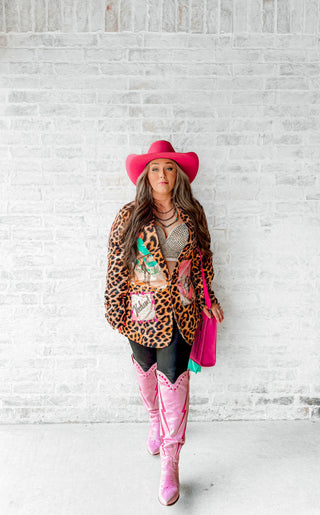 Wild West Leopard Western Blazer - Baha Ranch Western view 15