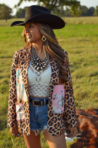 Wild West Leopard Western Blazer - Baha Ranch Western view 12