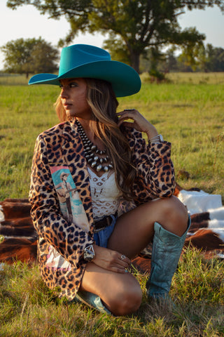 Wild West Leopard Western Blazer - Baha Ranch Western view 14