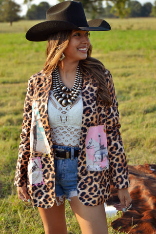 Wild West Leopard Western Blazer - Baha Ranch Western