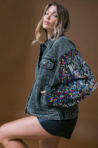 Washed Denim Jacket - Born To Glam