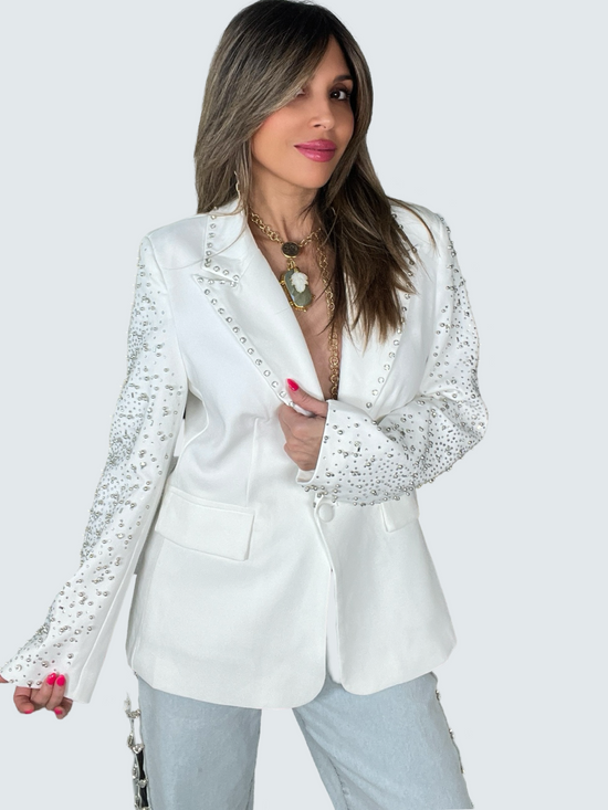 White Embellished Statement Balzer