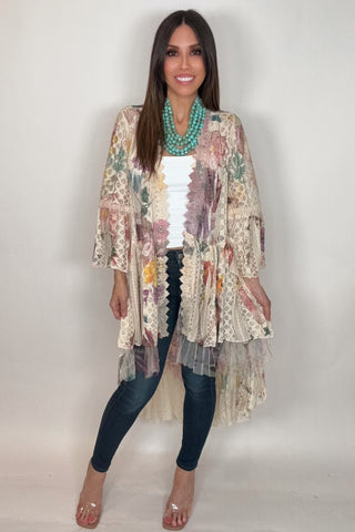 Kimono Cardigan Floral - Born To Glam