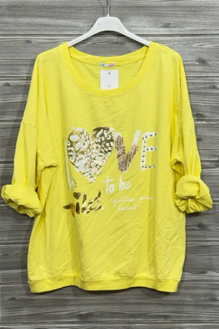 LOVE Graphic Cotton Sweatshirt