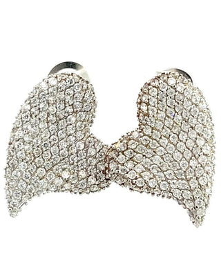 Silver Crystal Heart Sterling Silver Stud Earring - Born To Glam