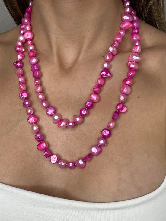 Culutured Pearl Long Necklace - Born To Glam Born To Glam