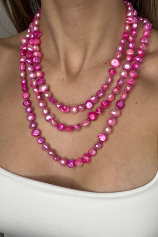 Culutured Pearl Long Necklace - Born To Glam