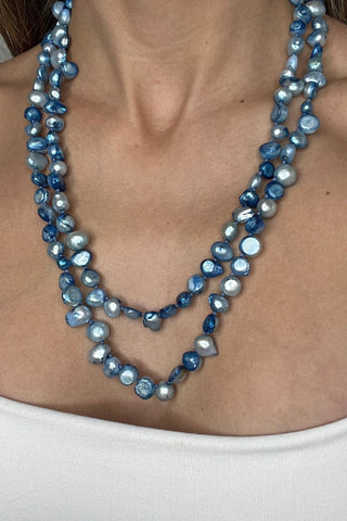 Culutured Pearl Long Necklace - Born To Glam