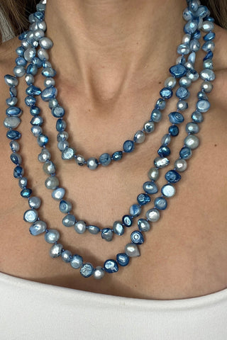 Culutured Pearl Long Necklace - Born To Glam